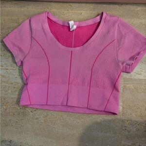 Aerie offline hot pink Ribbed Crop Top